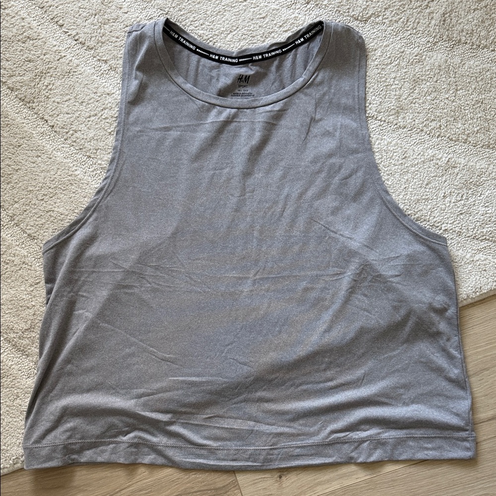NWOT- H&M Sport Gray Workout Top